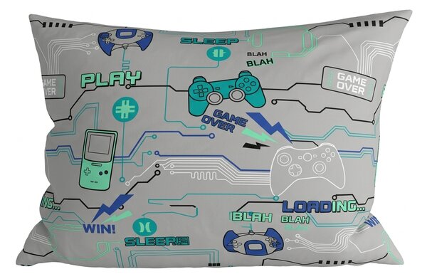 Prevleka za vzglavnik iz mikrovlaken LOADING MODE 70x90 cm, siva