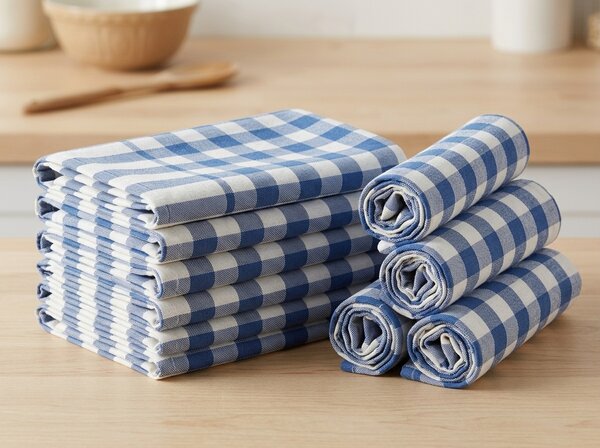 Kuhinjska krpa CORIVA 50x70 cm temno modra, set 10 kosov