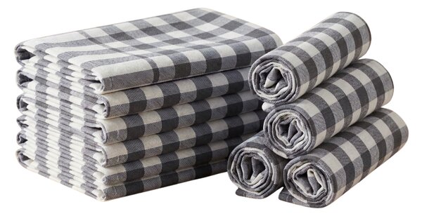 Kuhinjska krpa CORIVA 50x70 cm siva, set 10 kosov