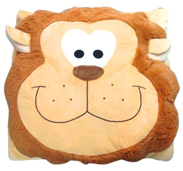Otroška blazina CUDDLI FRIENDS 70x70 cm plišasta - več barv Barva: Rjava