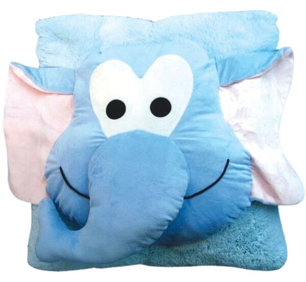 Otroška blazina CUDDLI FRIENDS 70x70 cm plišasta - več barv Barva: Rjava