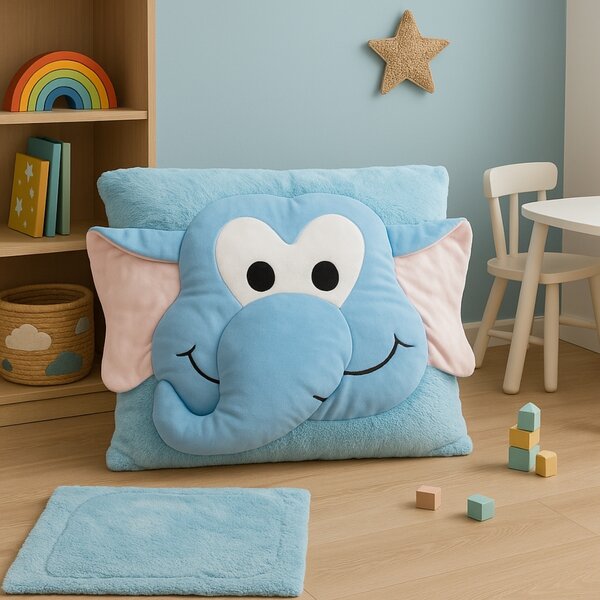 Otroška blazina CUDDLI FRIENDS 70x70 cm plišasta - več barv Barva: Rjava
