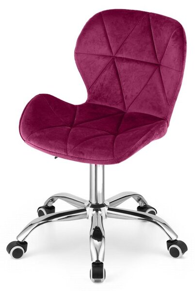 Set za pisarno – zložljiva pisalna miza ZARIMO 80×40 cm črna + pisarniški stol AVOLA VELVET vinsko rdeč