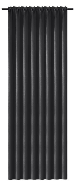 Črna zavesa OXFORD 140x250 cm Za obesiti: Trak za nabiranje