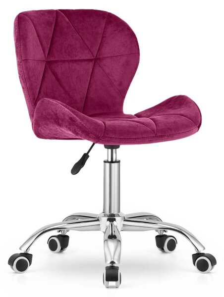 Set za pisarno – zložljiva pisalna miza ZARIMO 80×40 cm črna + pisarniški stol AVOLA VELVET vinsko rdeč