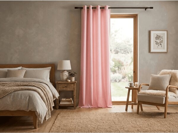 Zavesa OXFORD LIGHT 140x250 cm, roza Za obesiti: Trak za nabiranje