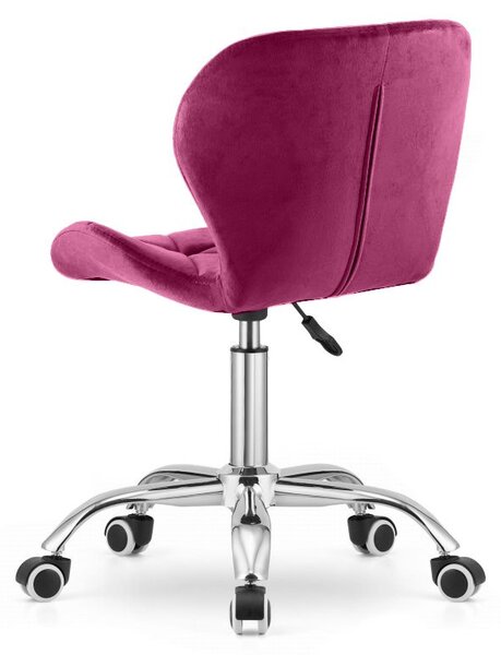 Set za pisarno – zložljiva pisalna miza ZARIMO 80×40 cm črna + pisarniški stol AVOLA VELVET vinsko rdeč