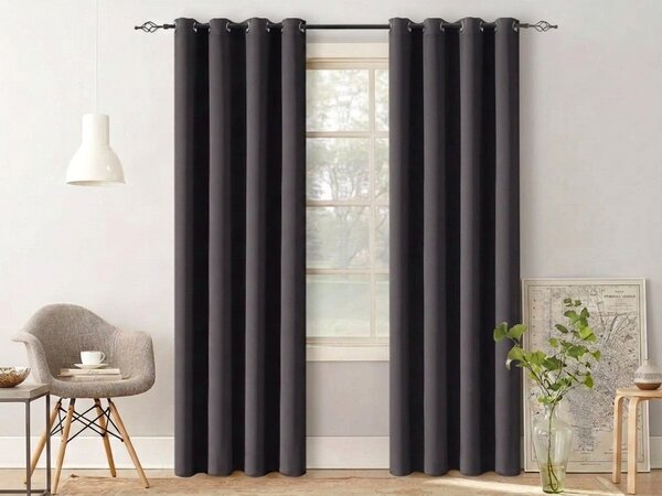 Zavesa OXFORD LIGHT 140x250 cm, temno siva Za obesiti: Trak za nabiranje