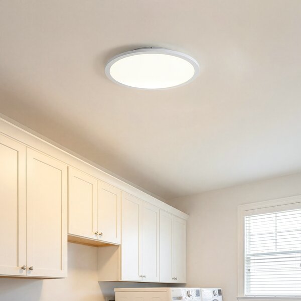 Pametna LED plošča bela 40 cm vklj. LED zatemnitev do tople z daljinskim upravljalnikom - Knob