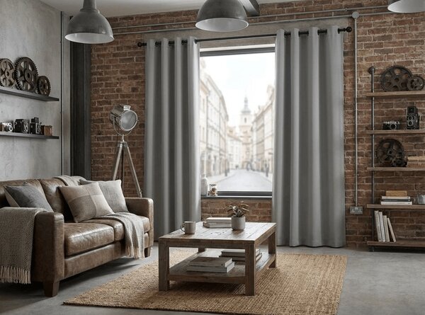 Zavesa OXFORD LIGHT 140x250 cm, svetlo siva Za obesiti: Trak za nabiranje
