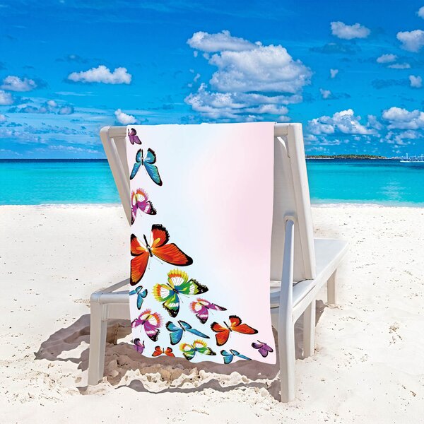 Hitro sušeča brisača za plažo SILMARI pisana 100×180 cm, 100% mikrovlakna