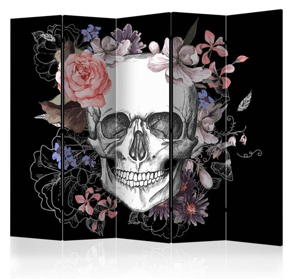 Artgeist Paravan Skull And Flowers I, 5-Delni, Dvostranski