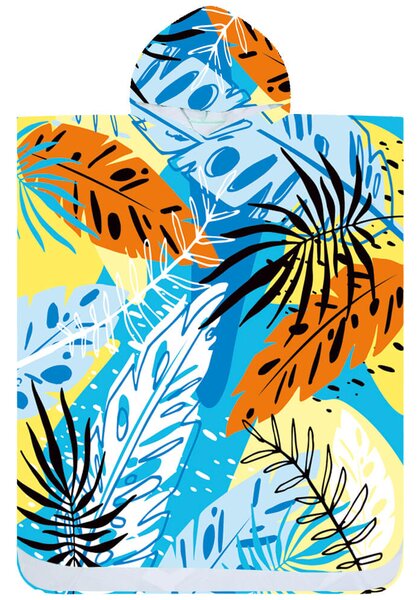 Pončo brisača SUMMER FRESH modro-rumene barve 80x145 cm
