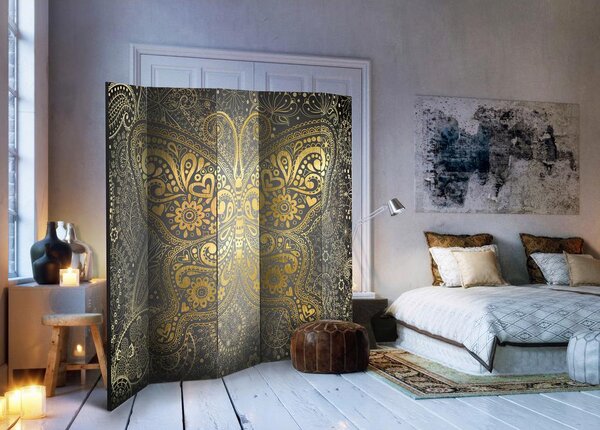 Artgeist Paravan Golden Butterfly I, 5-Delni, Dvostranski