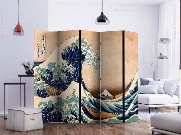 Artgeist Paravan Hokusai I, 5-Delni, Enostranski
