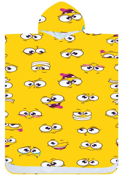 Plažni set SMILE – brisača 100×180 cm in pončo 80×145 cm, rumena
