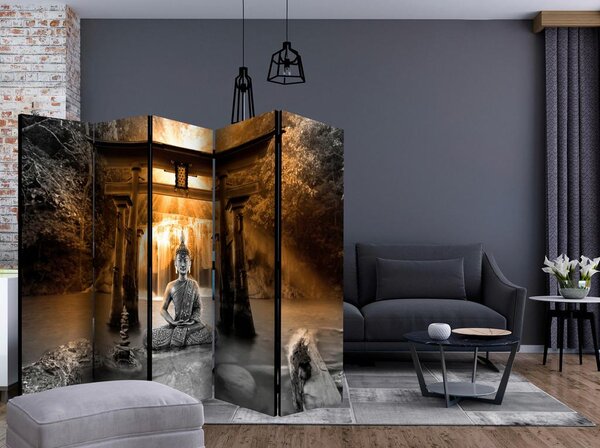 Artgeist Paravan Buddha Smile I, 5-Delni, Enostranski