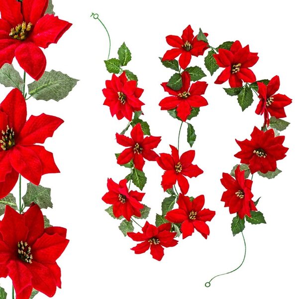 Božična girlanda 180 cm Poinsettia – Casa Selección