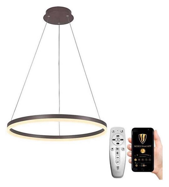 Brilagi - LED Zatemnitveni lestenec na vrvici LED/42W/230V 3000-6500K rjava + Daljinski upravljalnik