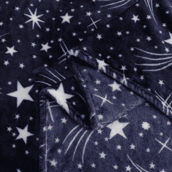 Mikropliš odeja STARLIGHT, temno modra Dimenzije: 150 x 200 cm