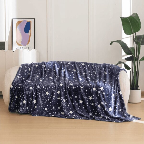 Mikropliš odeja STARLIGHT, temno modra Dimenzije: 150 x 200 cm