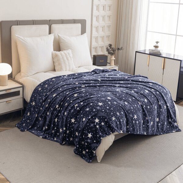 Mikropliš odeja STARLIGHT, temno modra Dimenzije: 150 x 200 cm