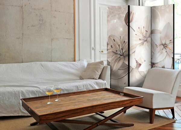 Artgeist Paravan Diamond Lilies, 3-Delni, Dvostranski