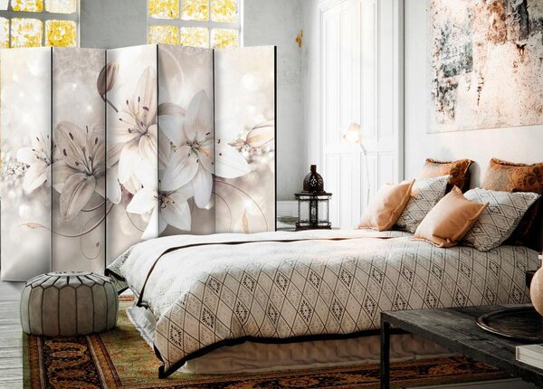 Artgeist Paravan Diamond Lilies I, 5-Delni, Enostranski