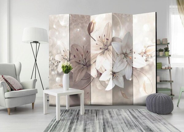 Artgeist Paravan Diamond Lilies I, 5-Delni, Enostranski