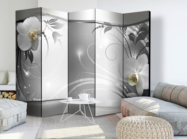 Artgeist Paravan Silver Abstract I, 5-Delni, Dvostranski