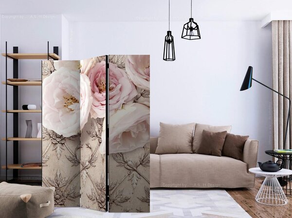 Artgeist Paravan Romantic Beige, 3-Delni, Dvostranski