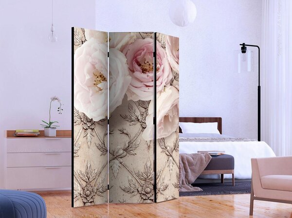 Artgeist Paravan Romantic Beige, 3-Delni, Dvostranski