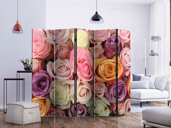 Artgeist Paravan Pastel Roses Ii, 5-Delni, Dvostranski