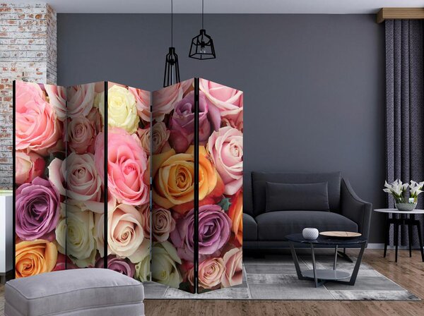 Artgeist Paravan Pastel Roses Ii, 5-Delni, Dvostranski
