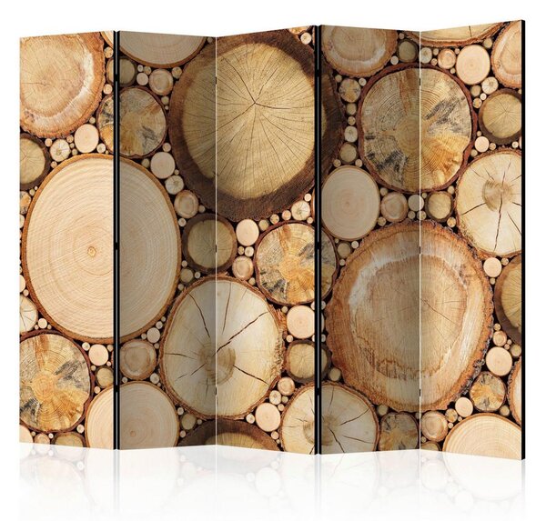 Artgeist Paravan Wood Grains I, 5-Delni, Enostranski