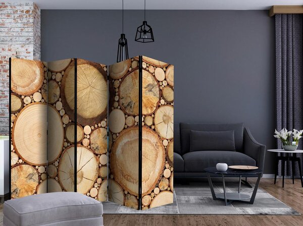 Artgeist Paravan Wood Grains I, 5-Delni, Enostranski