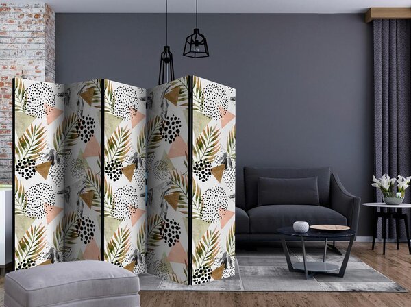 Artgeist Paravan Tropical Geometry I, 5-Delni, Dvostranski