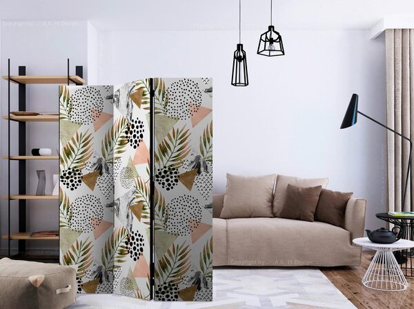 Artgeist Paravan Tropical Geometry, 3-Delni, Dvostranski