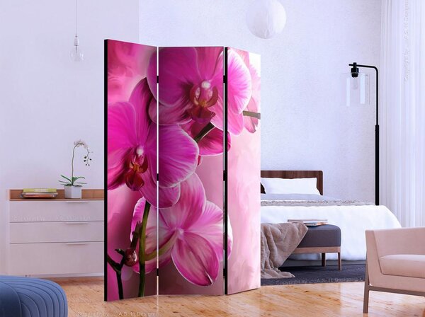 Artgeist Paravan Pink Orchid, 3-Delni, Dvostranski