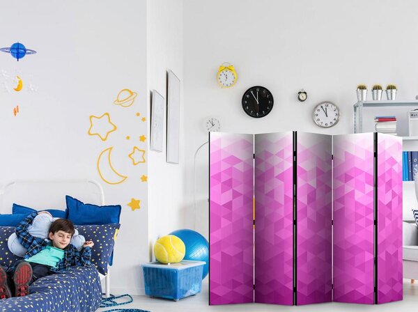 Artgeist Paravan Pink Pixel I, 5-Delni, Dvostranski
