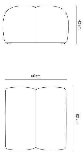 Zelen žameten tabure Diana – Micadoni Home