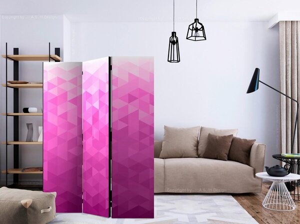 Artgeist Paravan Pink Pixel, 3-Delni, Dvostranski