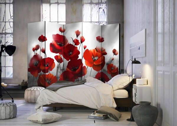 Artgeist Paravan Poppies I, 5-Delni, Dvostranski