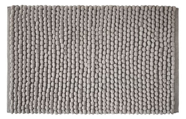 Siva kopalniška preproga 50x80 cm Aspen Bobble – Bianca