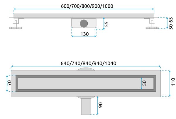 Linijski odtok REA Neox pro Titan 60