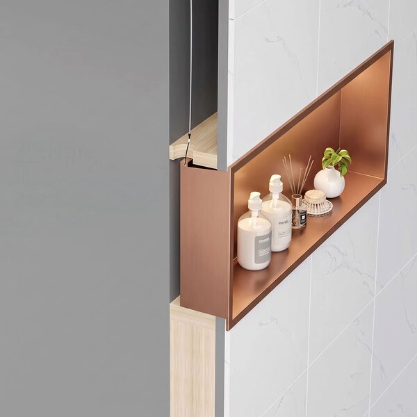 Kopalniška nišna polica LED 30x60 Brush Copper