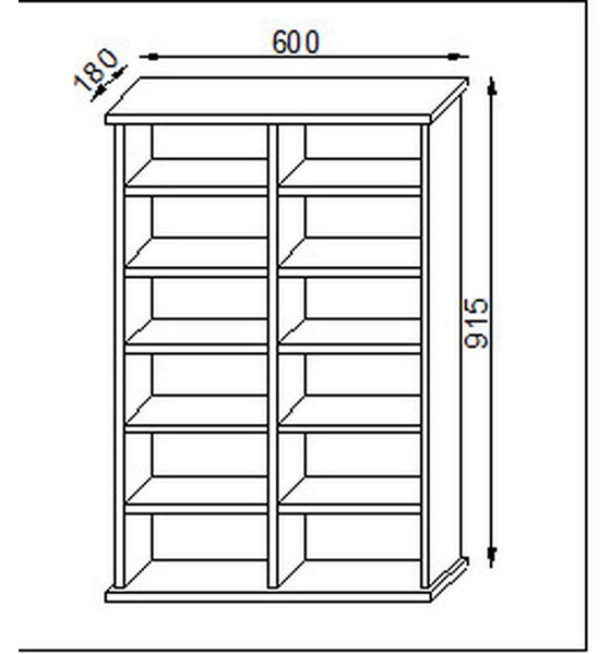 REGAL ZA CD-JE 60/91,5/18 cm barve bukve