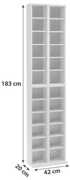 REGAL ZA CD-JE 42/183/20 cm barve hrasta