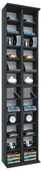 REGAL ZA CD-JE 42/183/20 cm črna