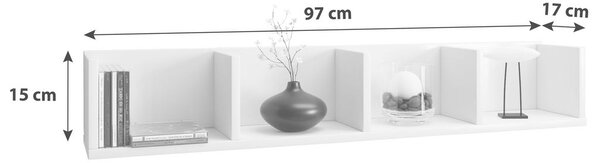 STENSKI REGAL 97/15/17 cm bela